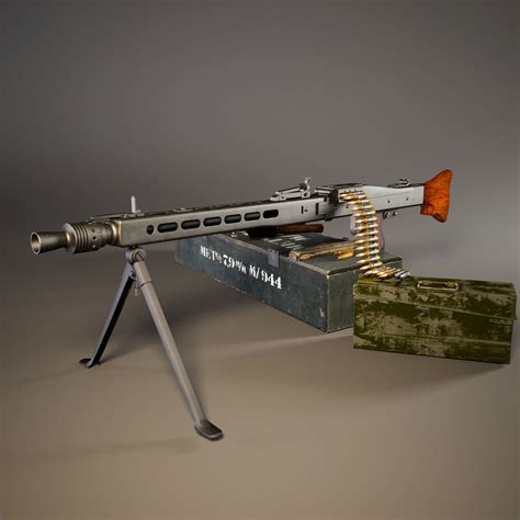 Mg 42 German Machine Gun Set 3d Model Cgtrader