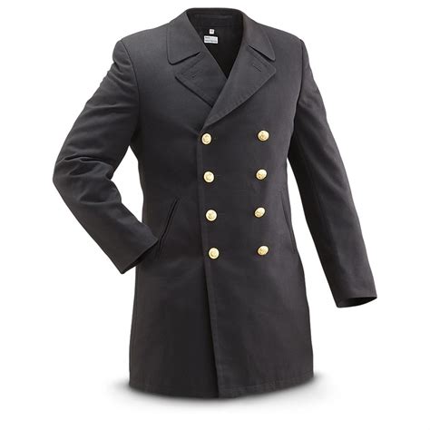 New German Military Surplus Naval Officers Wool Coat 618844