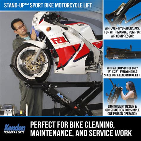 Motorcycle Lifts That Fold Kendon Stand Up Bike Lift For Motorbikes