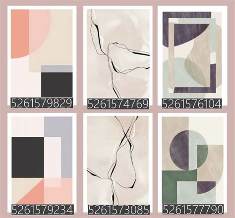 Abstract Pink Paintings With Unique Shapes And Numbers