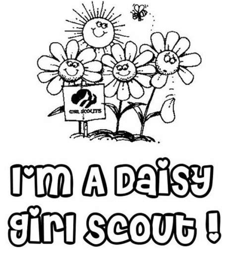 Daisy Girl Scout Printable Coloring Pages