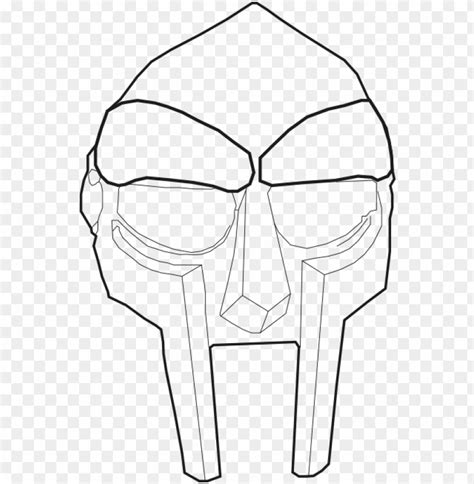 Free Download Hd Png Mf Doom Mask Drawing Black And White Png Image