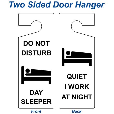 Vertical Sign Do Not Disturb Day Sleeper Quiet I Work At Night