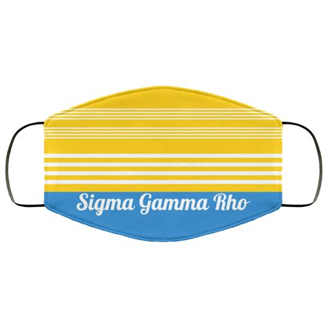 Sigma Gamma Rho Two Tone Stripes Face Mask — Greeku