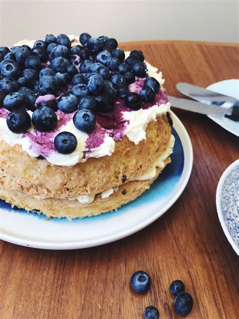 Simple Blueberry Sponge Cake The Linnet Kitchen