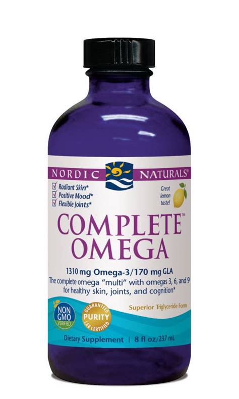 Many leading organisations and experts have set purity standards for natural products. Nordic Naturals Complete Omega 1310 mg Lemon 8 oz - To ...
