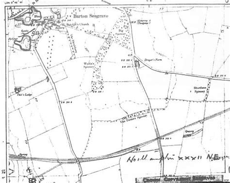 Map Showing Barton Seagrave Castle Wicksteed Park Archives