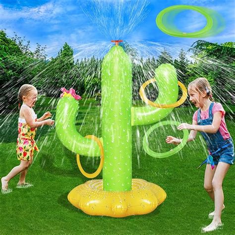 Boogem Rociador Para Niños Juguetes Inflables De Agua De Cactus Para