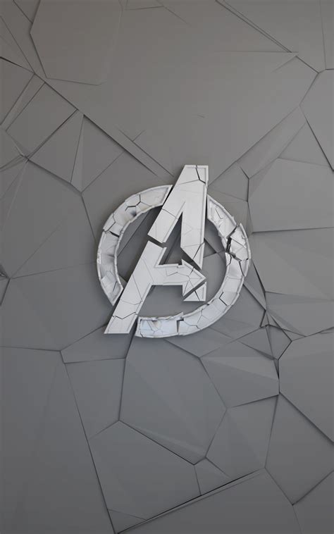 1600x2560 Avengers Logo Minimal Art 1600x2560 Resolution Wallpaper Hd