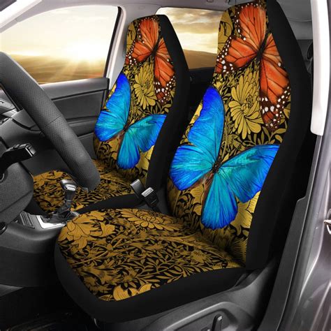 butterfly car seat covers 1 pair butterfly universal seat etsy