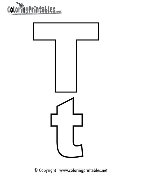 Letter T Coloring Pages Printable