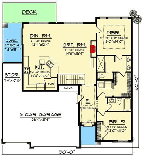 Modern One Level House Plan With 3 Car Garage 890097ah