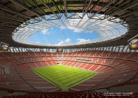The stadium's construction started in 2017 and was finished before the end of 2019. Design: Puskás Ferenc Stadion - StadiumDB.com