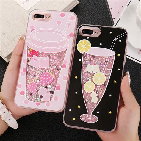 3d Luxury Cute Bling Glitter Dynamic Liquid Quicksand Phone Cover Shell For Iphone 6 6s 6plus 7