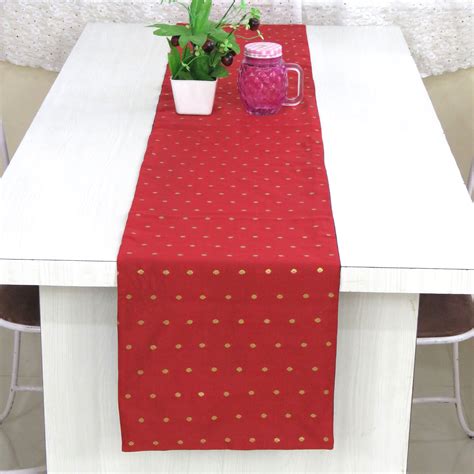 Oussum Table Runner Brocade Silk Dining Table Cloth Kitchen Dinning