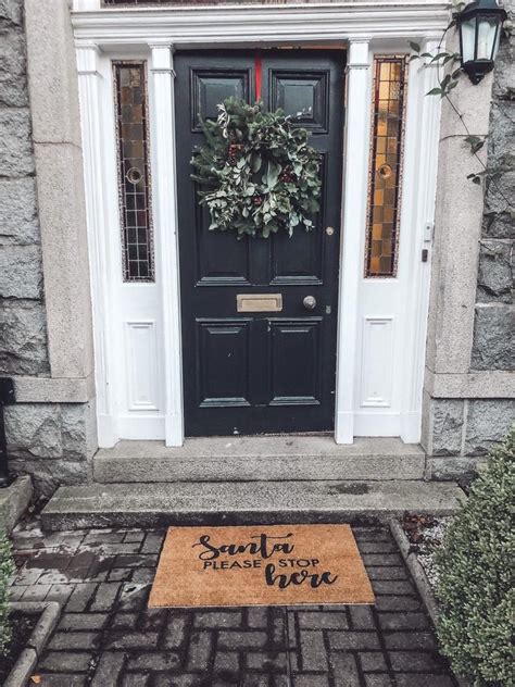 Santa Please Stop Here Doormat Christmas Doormat Door Mat