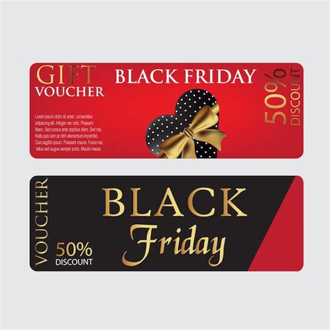 Premium Vector Black Friday Card Voucher Template