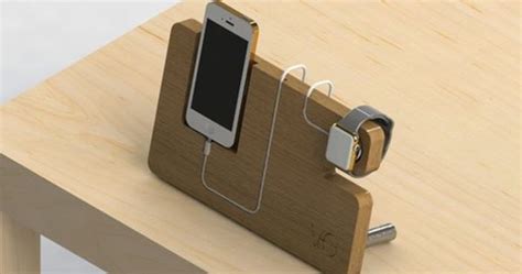 Wooden Apple Watch Dock And Iphone Charger Apple Iwatch