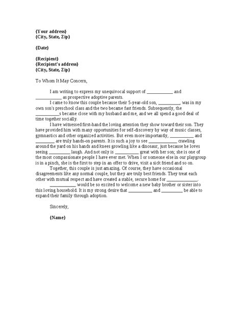 Letter Of Recommendation For Foster Parents Audreybraun