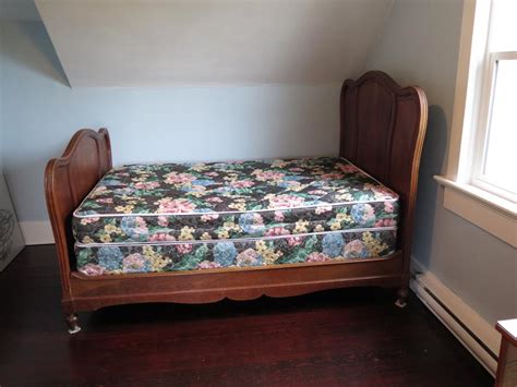Bed frame and headboard not included with offer. reduced to sell: antique bed frame & custom mattress, box ...