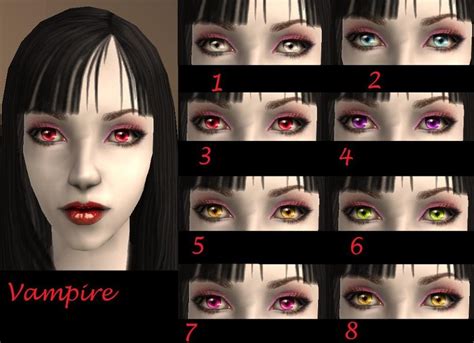 Mod The Sims Vampire Aninyosalohs Mythos Vampire And Lycan Eyes As