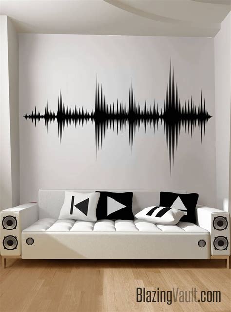 Create your sound wave art ™ available as prints, canvas, aluminum and wood. Audio Waves Wall Decal - Speakers Sound Waves Beats ...