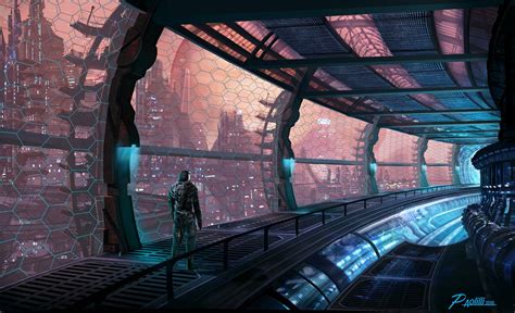 Space Station Mike Paolilli Sci Fi Environment Sci Fi Concept Art
