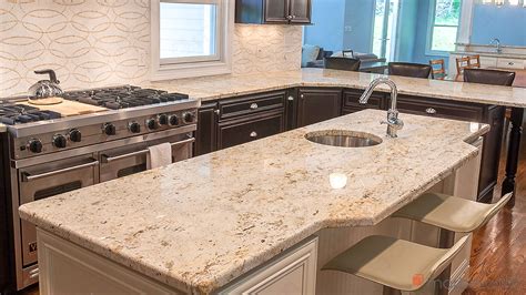 Colonial Gold Large Kitchen Granite Countertops