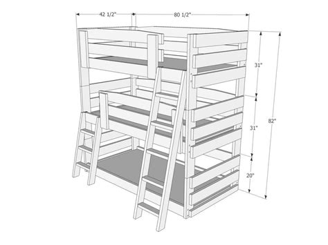 Dimensions Of Triple Bunk Bed B55 Bunk Beds Triple Bunk Bed Bunk Bed Designs