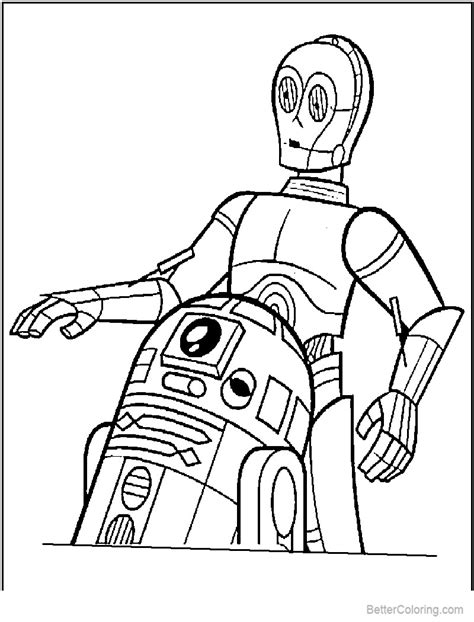 Make a little artoo detoo with this kids coloring page featuring your favorite droids from star wars! R2D2 Coloring Pages from Star Wars - Free Printable ...