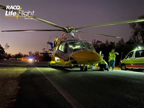 Critically injured man airlifted after car and truck crash - LifeFlight