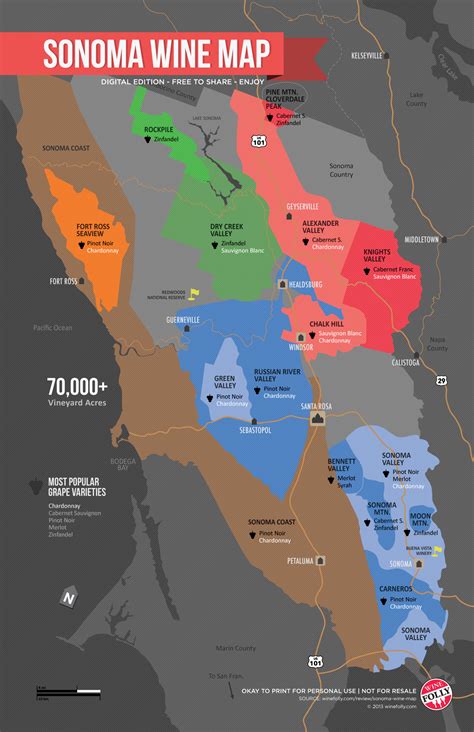 Sonoma County Wine Map Images And Photos Finder