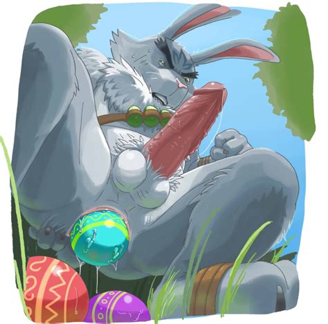 Rule 34 Anal Bunny Bunnymund Easter Bunny Egg Laying Gay Grey Fur