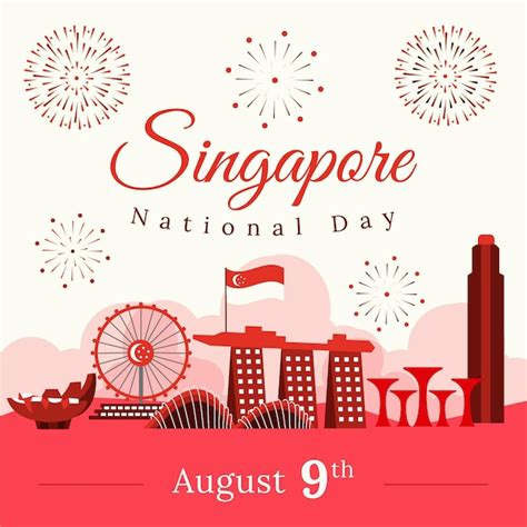 Free Vector Singapore National Day Illustration