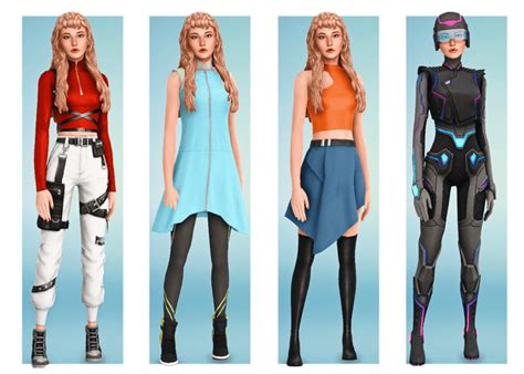 Sci Fi Blonde Girl Lookbook Best Sims Mods