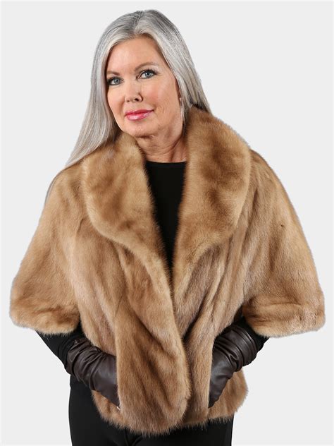 Womens Vintage Autumn Haze Mink Fur Stole Estate Furs