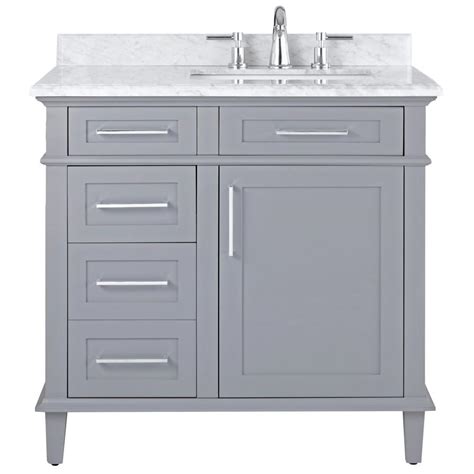 What are the shipping options for bathroom vanities? Home Decorators Collection Sonoma 36 in. W x 22 in. D Bath ...