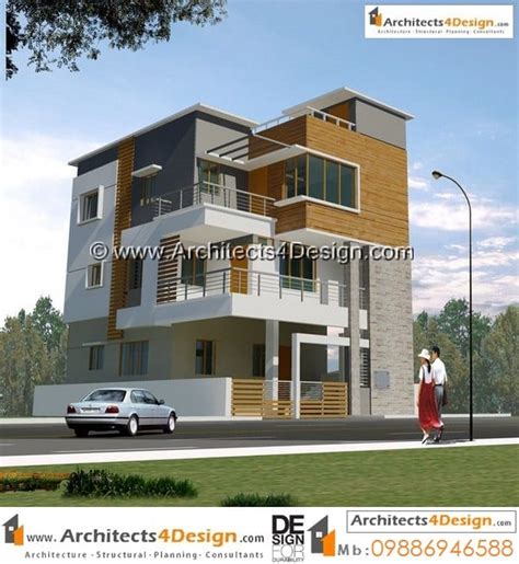 3040 Duplex House Plan 3d