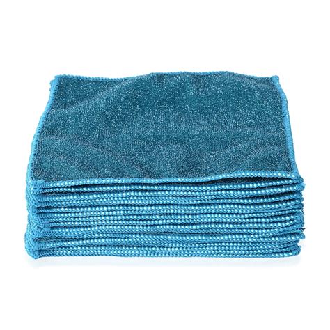 Set Of 20 Double Sided Microfiber Cleaning Cloth Scratch Fiber Kitchen