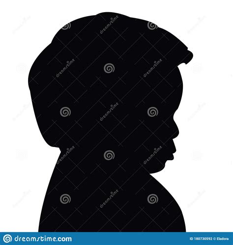 A Child Head Silhouette Vector Stock Illustration Illustration Of