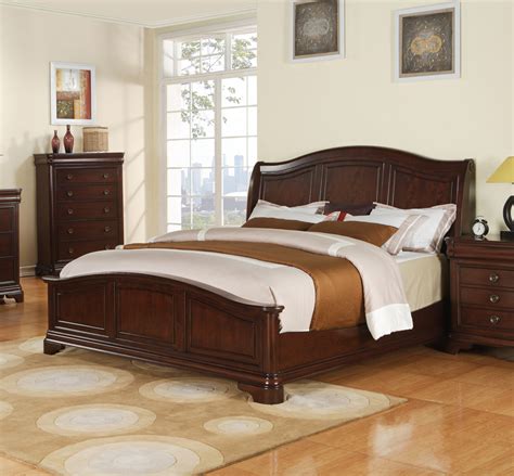 Built with mahogany solids and wood veneers, this bed will last for many years to come. Cameron Bedroom Set (Dark Cherry Finish) - [CM750QB ...