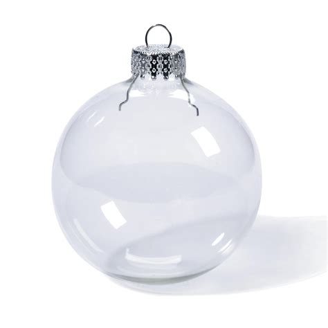 Darice Clear Glass Round Heavy Duty Fillable Ornaments 80 Mm 4 Pieces