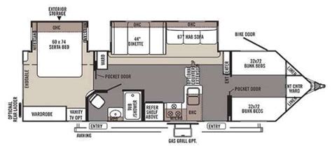 Travel Trailers With Bunk Beds Floor Plans