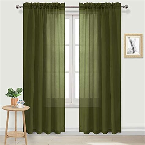 Sheer Olive Green Curtains Best Of Both Worlds