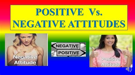 Positive Vs Negative Attitudes Psychology Deference Between
