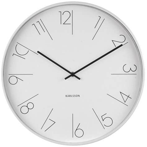 Karlsson Clock Elegant Numbers White At Make Designed Objects Wall