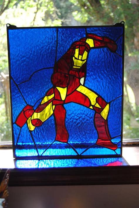 Ironman Iron Man By Russquatch Stained Glass Stained Glass Spider
