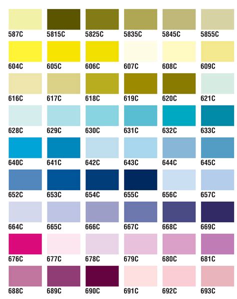 Pantone® Matching System Color Chart At Graphics 49 Off