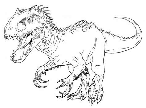 Indominus Rex From Jurassic World Coloring Page Free Printable