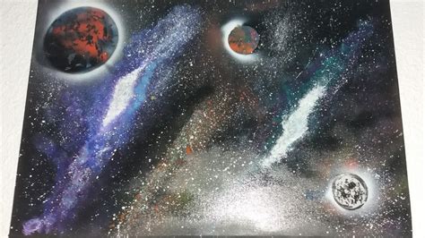 Como Pintar Una Galaxia Con Acrílico Y Pinceles Youtube